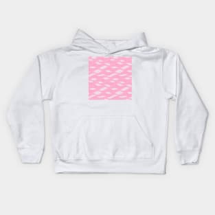 Tennis net with pink waves pattern Kids Hoodie